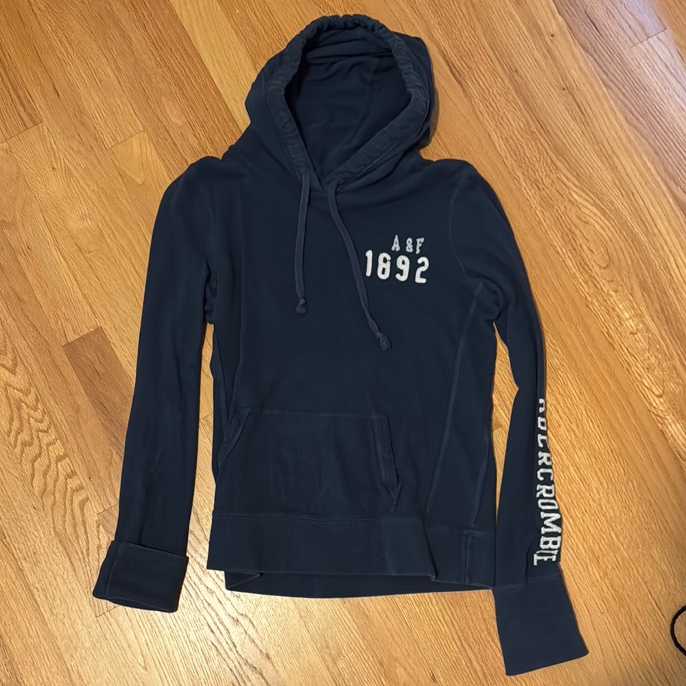 Abercrombie & Fitch Dark Blue Hoodie with Logo